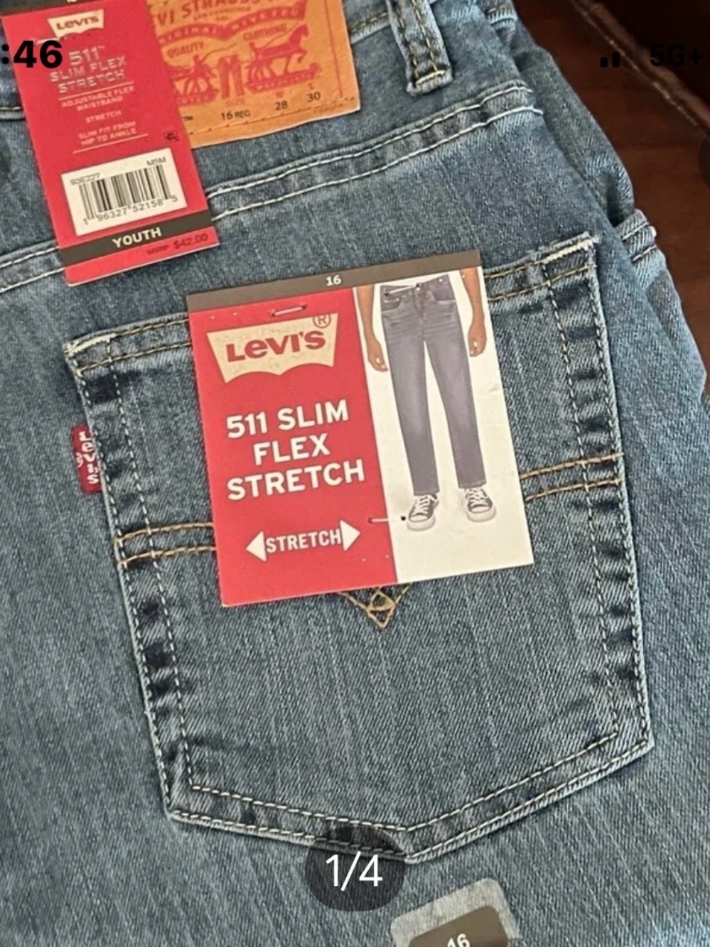 Levi's 511 Slim Flex Stretch Boys Jeans - Light Blue Wash
